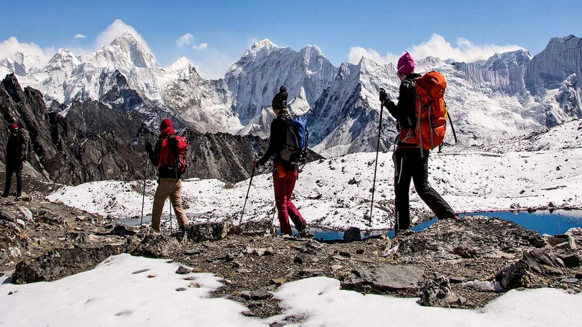 Three Pass With Island Peak Climbing