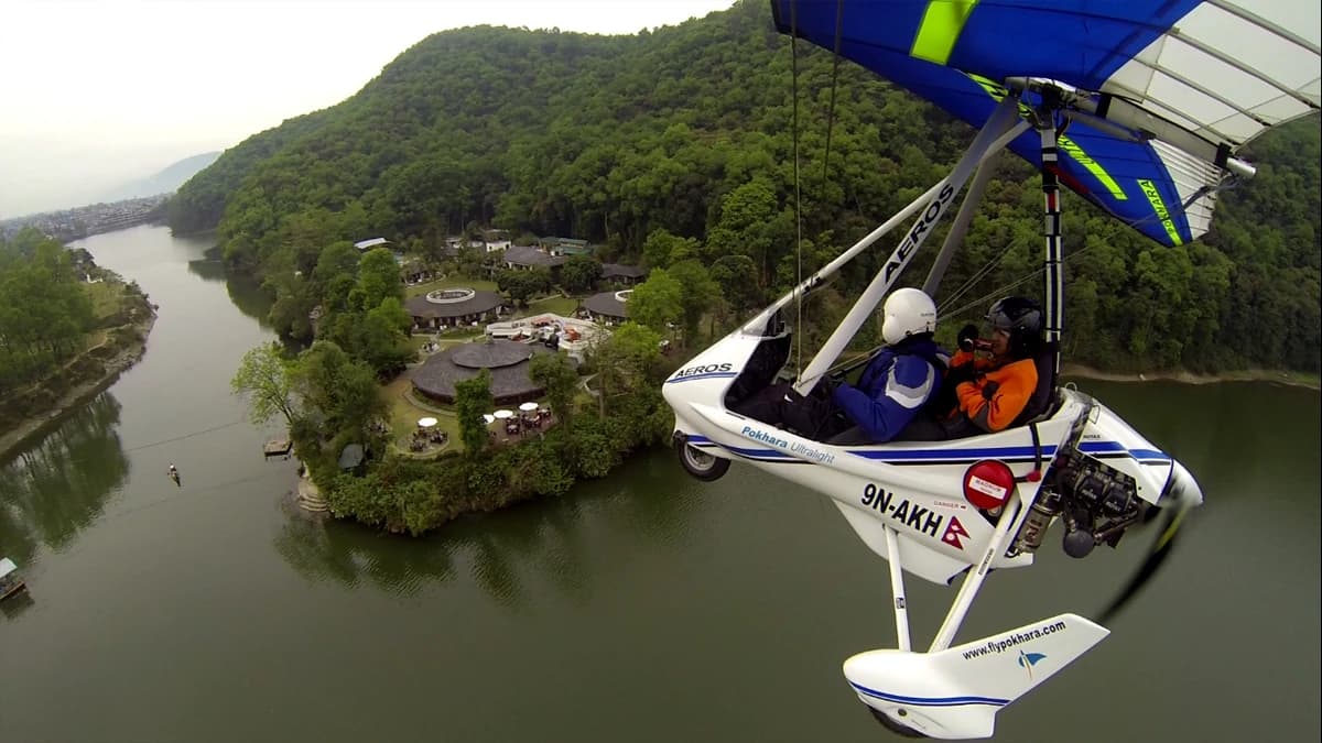Ultralight flight in Pokhara